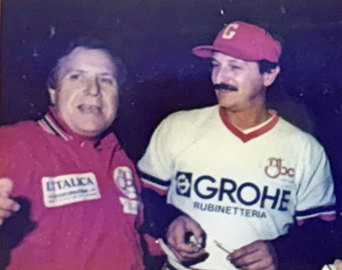 Il presidente Falconi con Vic Luciani