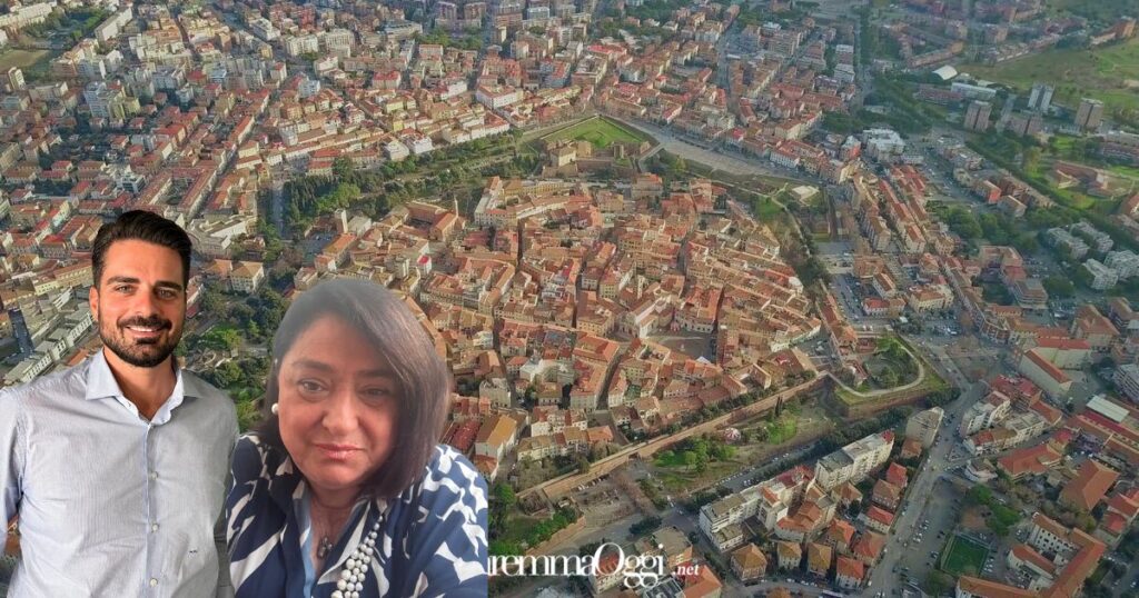 Una visuale di Grosseto e da sinistra: Marco Monaci e Roberta Seccani