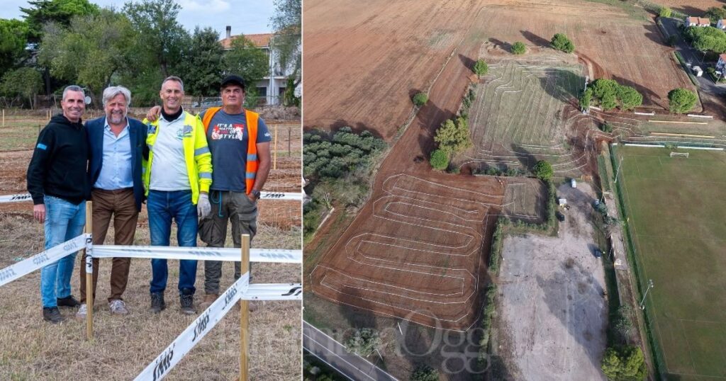 Il sindaco Chelini con gli organizzatori e il tracciato (foto Alessandro Indelicato)