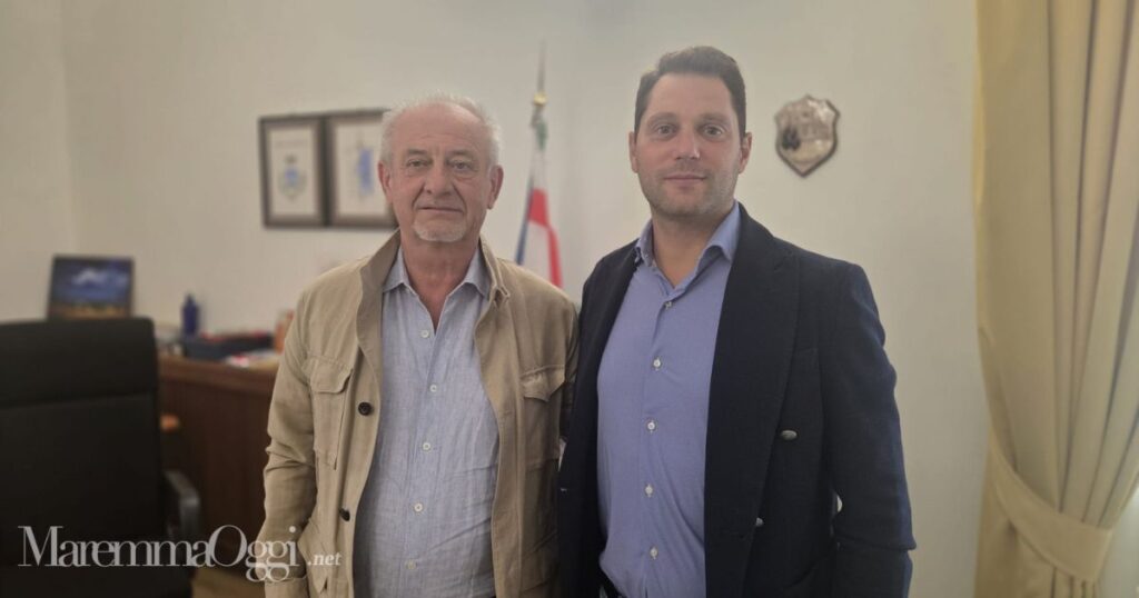 Da sinistra: il sindaco di Cinigiano Luciano Monaci e Federico Vanni