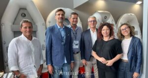 da sinistra Domenico Solari (Solari srl), Claudio Vitelli (Vitelli srl), Filippo Soffici (Tecnoseal), Giovanni Mascagni (Confindustria Toscana Sud), Marica Orioli (Eurovinil), Rita Collina (Confindustria Toscana Sud)