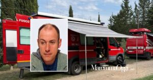 I vigili del fuoco sul posto per le ricerche e il 48enne scomparso