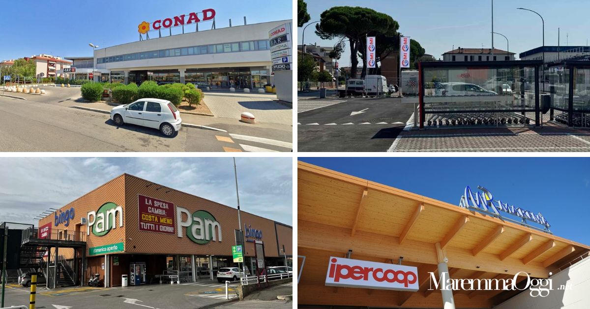 Alcuni dei supermercati presenti a Grosseto