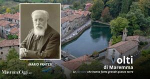 Mario Patresi (foto Victoria University Library Special Collections) e una veduta di Santa Fiora